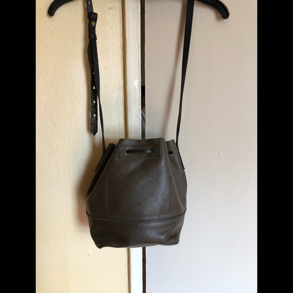 J crew drawstring leather bag - Picture 2 of 6